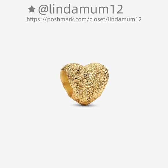 Pandora Textured Heart Mini Charm - Picture 1 of 7